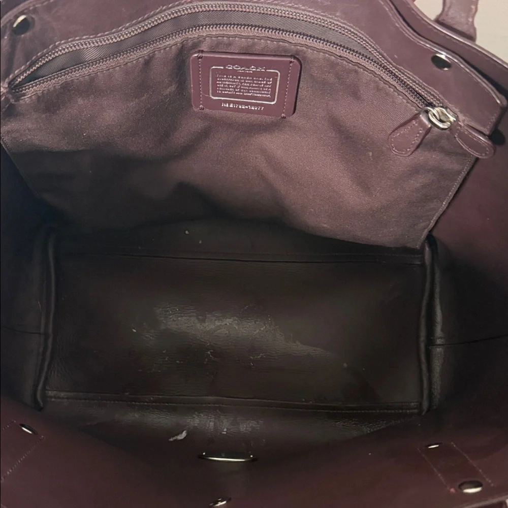 Coach Dusty Rose Leather Tote Glitter Rose Pink - Picture 4 of 14